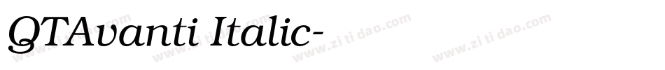 QTAvanti Italic字体转换